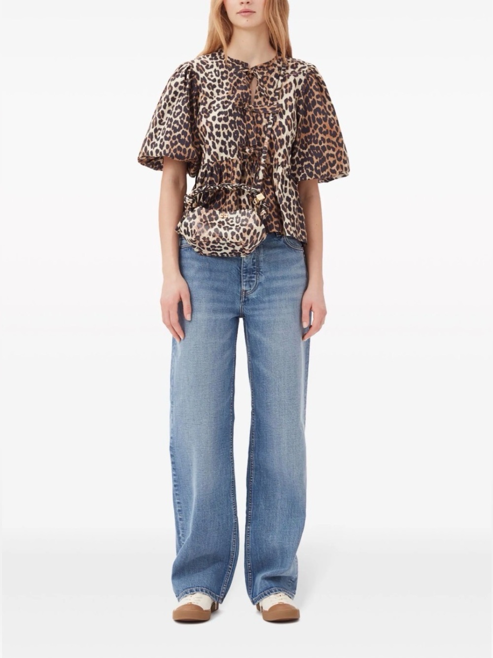 Ganni Leopard Mini Top-Handle Bag - Picture 6 of 8